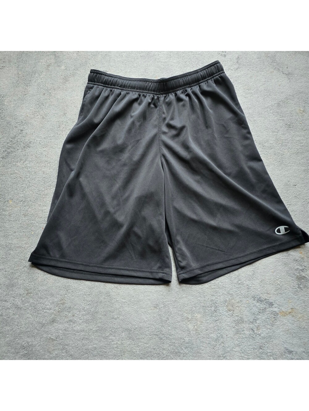 Champion Mens Black Mesh Athletic Basketball Shorts Elastic Waist  Size Large